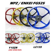 MPZ ENKEI 525 FG525 SPORT RIM 2 piece high quality 1.6/1.6/17” YAMAHA Y15ZR/Y16ZR CNC OPEN HUP LC LC