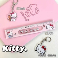 Cartoon Hello Kitty Ruler with Cute Charm, Cute Student Ruler