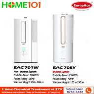 EuropAce Vertical Casement Aircon 7000 - 8000BTU | EAC 701W | EAC 708Y