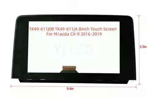 TK49-611J0B TK49-611JA 8" Touch Screen Glass Digitizer For M/azda CX-9 2016-2019 Radio Navigation Re