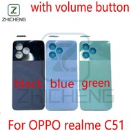 For oppo realme C51 battery door cover with side volume button on the back shell