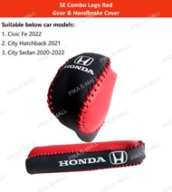 Honda HRV 2022 Civic FE 2022 City Hatchback 2021 City 2020 Leather Gear Cover Handbrake Cover Honda