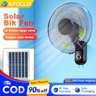 Solar Wall Fan  16 inch wall mounted home restaurant remote control mute pure copper motor fan