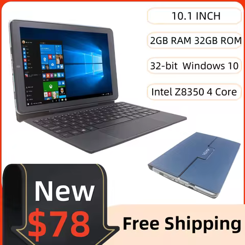 10.1" Windows 10 Tablet PC 2in1 2GB RAM 32GB ROM With Pin Docking Keyboard Z8350 Quad Core CPU 1280*