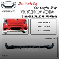 B1499 CAR BODYKIT PERODUA AXIA SE REAR SKIRT (SPORTIVO) (FIBER)