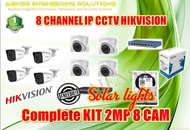 2MP 8CAM HIKVISION IP CCTV KIT complete  1YEAR WARRANTY CCTV PACKAGE WITH FREEBIES SOLAR LIGHTS