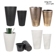 SIZE L | HIASAN PASU PLASTIC TINGGI/ HIGH PLASTIC FLOWER PLANT POT/ PASU BUNGA HIASAN/ HOME DECORATI