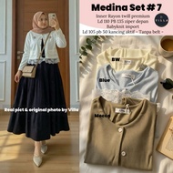 Madina Set of 7 Cardigan + Inner Dress By Villa