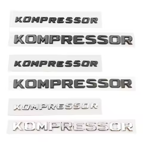 Car 3D ABS KOMPRESSOR Logo Badge Emblem Decals Sticker For Mercedes Benz C180 C200 C230 CLK200 SLK20