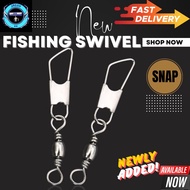 【Fishing Swivel】 Barrel Swivel with Enhanced snap/kekili pancing/ lure Connector/snap swivel