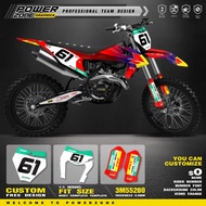 PowerZone Custom Team Graphics Backgrounds Decals Stickers Kit For KTM SX SXF MX 2019-2022 EXC XCW E