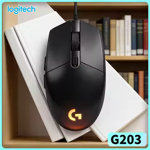 Logitech G203 Wired Gaming Mouse RGB Backlight 8000 DPI Adjustable 6 Buttons 1ms Response 85g Warran