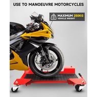 Motorbike Centre Stand Moving Dolly Trolley Platform 360 Degree Casters 250kg Trailer Moving Carrier