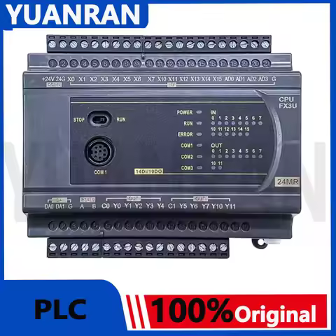 FX3U 14/20/24/32/40/60 MR/MT 0-10V analog input RS485 MODBUS Relay transistor Output