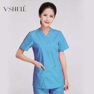 ◈✓№Free Name Scrub Suit Scrub Baju Full Set Take in Hospital Clinic Dental Spa Beauty Medical Nurse