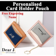 Personalised Card Holder Pouch / Coin Pouch / Coin Purse Holder / Christmas Gift / Customised Gift [Dear J]