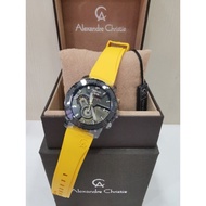 Alexandre Christie Men Chronograph FKM Rubber Strap Watch 6627MCRIPBAYL