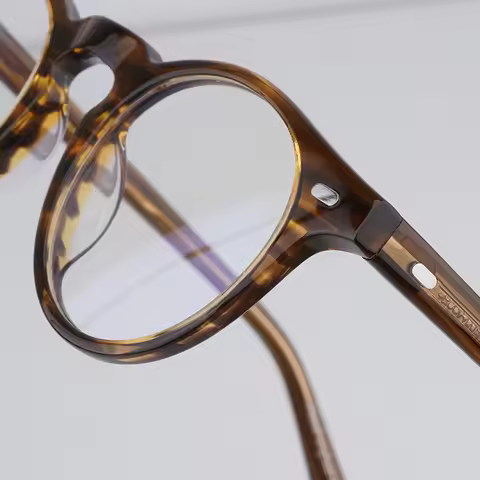Fashion Round Acetate Glasses Frame Frames Gregory Peck OV5186 Women Men Fashon Eyewear Vintage Eyeg