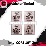 INTEL Embossed Sticker Emblem intelligence core i3 i5 i7 i9 gen 10