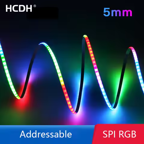 12V 5V SPI RGB PixelCOB LED Strip Light For Carft DIY Decor Gamer 160LED/m Addressable 5mm Dream Col