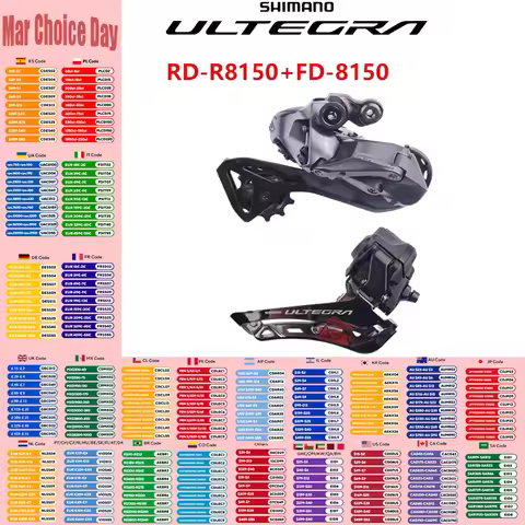 SHIMANO ULTEGRA R8100 Series RD-R8150+FD-R8150 2×12 Speed SHIMANO SHADOW Rear Derailleur For Road Bi
