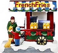 MOMENTS IN TIME 4.2”H Polyresin LED Lighted French Fries Cart (B/O)