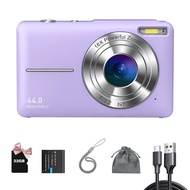 Hot Digital Camera FHD 1080P Teens Camera With 32GB Card Battery Lanyard 16X Zoom Anti Shake 44MP Co