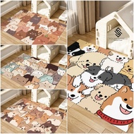 Elastic Pet Cage Carpet Base for/ Leather Pet Leather Floor Carpet for/ Foot Mat