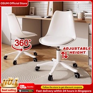 Computer Chair With Wheels PU Cushioned Office Nordic Style Chair Ergonomic Chair Adjustable Office 