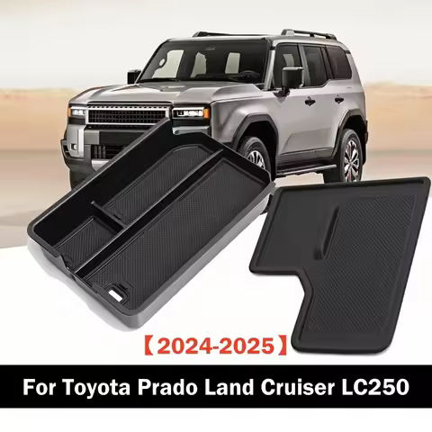For Toyota Prado Land Cruiser Prado 250 J250 LC250 Central Control Armrest Storage Box Wireless Char
