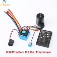 LeadingStar Fast Delivery 3650 3100KV Brushless Motor 45A ESC with Program Card Combo for 1:8/1:10 RC Car RC Boat Part