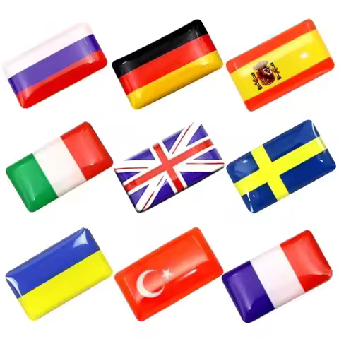 6pcs Oscam Polska clines Oscam 8 linii White Red Europe Poland 4k flag europa polska Hand Held flag 