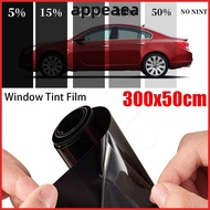 APPEAEA 1Roll 50x3m Window Tint Film, Scratch Resistant Sun Shade Car Foils, Durable VLT 1%-50% Blac