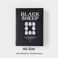FCPortable Original A6/B6 Thick Dot Matrix Blank Notebook Time Opening Things Black Sheep Leather Co