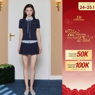 Set 2T19 lotus collar shirt + 2 cups of soup skirt with embroidered ribs 4S16 lady's office outfit s
