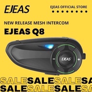 EJEAS Q8 Mesh Intercom Music Sharing Bluetooth Radio FM Helmet Helmet Alt MS8 Q7 V6 Pro