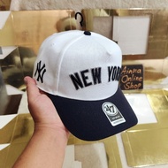 47 Brand AFRAME cap Newyork white navy snapback