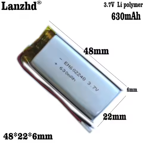 602248 3.7V 600mAh Lithium Polymer Li-Po li ion Battery For Mp3 MP4 MP5 GPS PSP Vedio Game toys reco