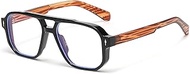 Retro Square Sunglasses Men 70s Vintage Fashion Glasses Classic Double Bridge UV400 Protection