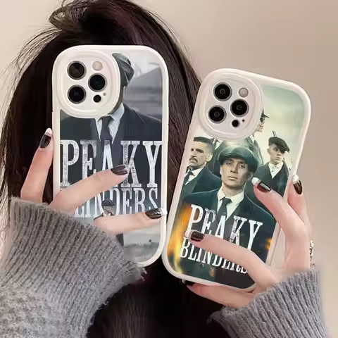 Movie P-Peakys-B-Blinders Phone Case For IPhone 16 15 14 13 12 11 Pro Max Plus Leather Soft Cover