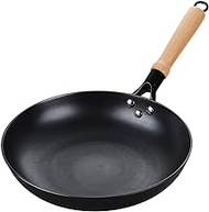 Home Non-Stick 28cm 30cm Wooden Handle Traditional Wok Super Cost-Effective Scrambled Eggs Pan-Free Pan Wok Pans Warm as ever