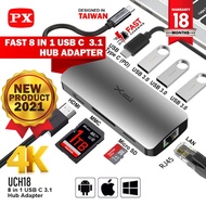 CONVERTER PX TYPE-C TO 8 IN 1 (XX UCH18)