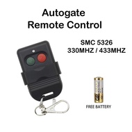 Autogate Remote Control SMC5326 330Mhz 433Mhz Auto Gate Wireless Remote (1pcs)