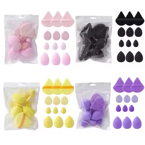 12Pcs Makeup Sponge Blender Beauty Egg Soft Cosmetic Puff Foundation Sponges Powder Puff Women Beaut