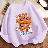 Children Steal a Brainrot 67 Fun Graphic Crewneck Sweatshirt Comfortable Casual Top