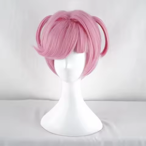 Game DDLC Doki Doki Literature Club Natsuki Wigs Pink Short for woman man Hot sale Hair Party hair C