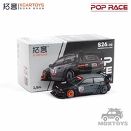 Xcartoys x POP RACE 1:64  PANDEM EG6 -KANJOZUKU Black Diecast Model Car