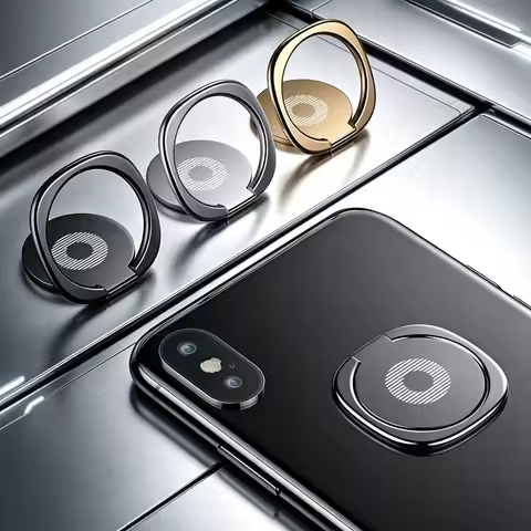 Universal Mobile Phone Finger Ring Holder 360° Rotatable Metal Bracket Smart Phone Folding Ring Stan