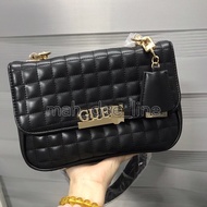 GUESS MATRIX QUILTED SHOULDER BAG