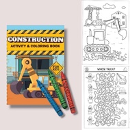 Construction Trucks Coloring Activity Book Birthday Party Giveaway Souvenir